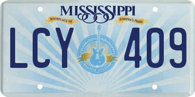 MS license plate LCY409