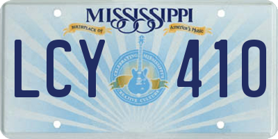 MS license plate LCY410