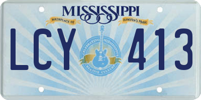 MS license plate LCY413