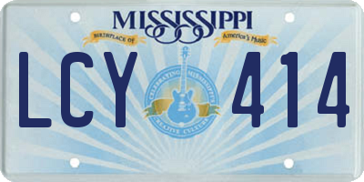 MS license plate LCY414