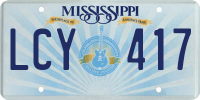 MS license plate LCY417