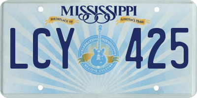 MS license plate LCY425