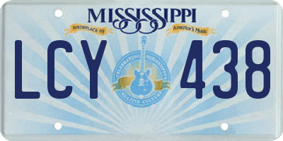 MS license plate LCY438
