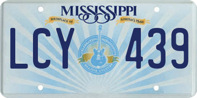 MS license plate LCY439