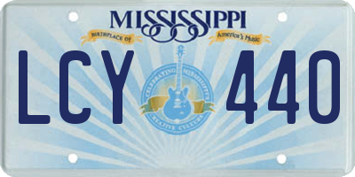 MS license plate LCY440