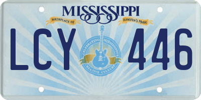 MS license plate LCY446