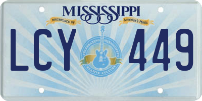 MS license plate LCY449
