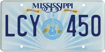 MS license plate LCY450