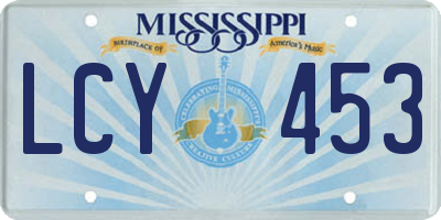 MS license plate LCY453