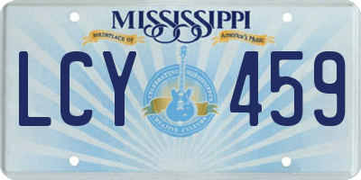 MS license plate LCY459