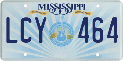 MS license plate LCY464