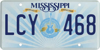 MS license plate LCY468