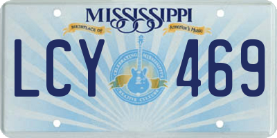 MS license plate LCY469