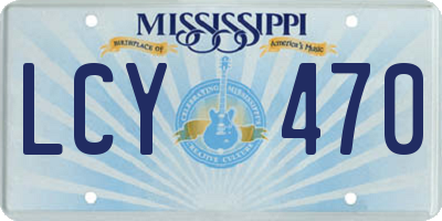 MS license plate LCY470