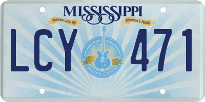MS license plate LCY471