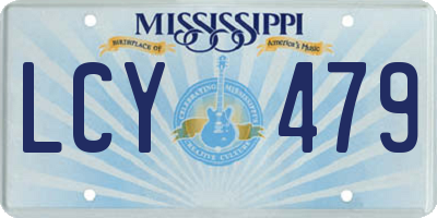 MS license plate LCY479