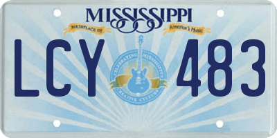 MS license plate LCY483