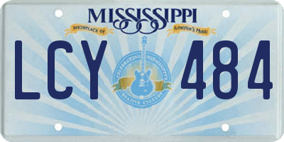 MS license plate LCY484