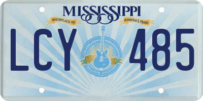MS license plate LCY485