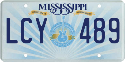 MS license plate LCY489