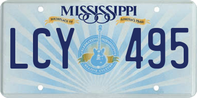 MS license plate LCY495