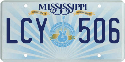 MS license plate LCY506