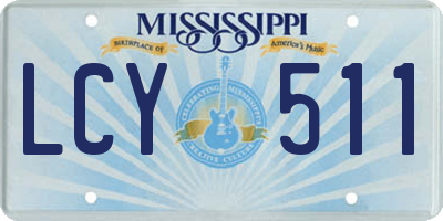 MS license plate LCY511