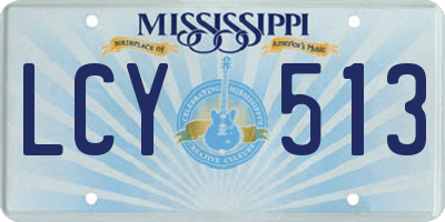 MS license plate LCY513