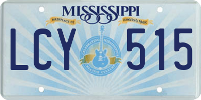 MS license plate LCY515