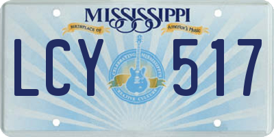 MS license plate LCY517