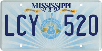 MS license plate LCY520