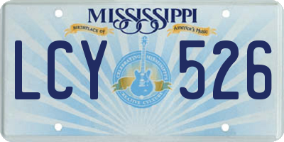 MS license plate LCY526