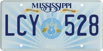 MS license plate LCY528