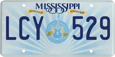 MS license plate LCY529