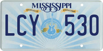 MS license plate LCY530