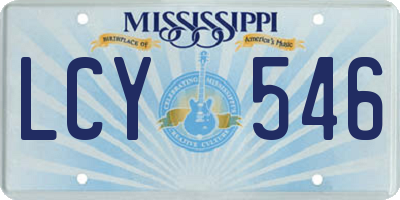 MS license plate LCY546