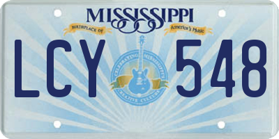 MS license plate LCY548