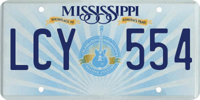 MS license plate LCY554