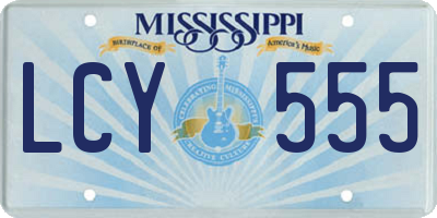 MS license plate LCY555