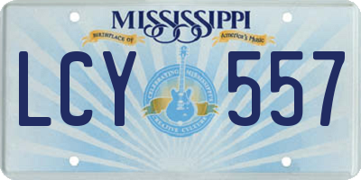 MS license plate LCY557