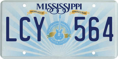 MS license plate LCY564