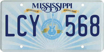 MS license plate LCY568