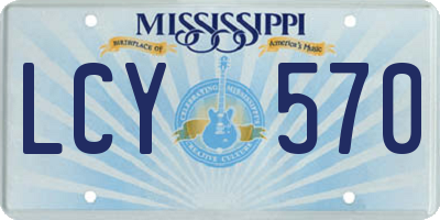 MS license plate LCY570