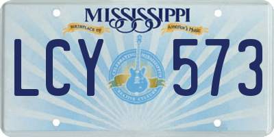MS license plate LCY573
