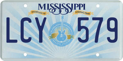 MS license plate LCY579
