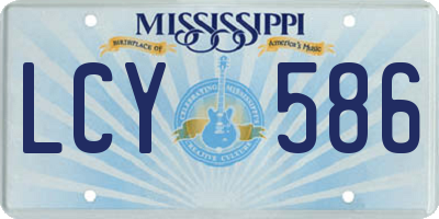 MS license plate LCY586