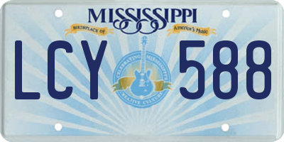 MS license plate LCY588
