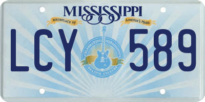 MS license plate LCY589