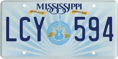MS license plate LCY594