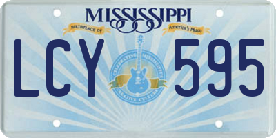 MS license plate LCY595
